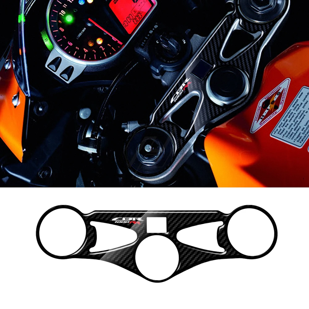 For Honda CBR1000RR 2008-2016 3D Carbon-look Upper Triple Yoke Defender defender of the realm king s army