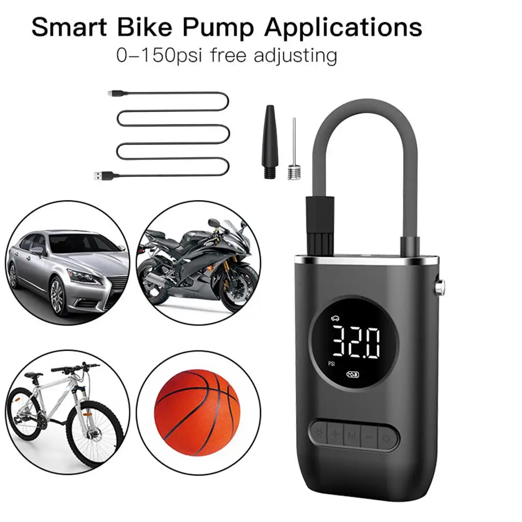 

Mini Wireless Automobile Tire Inflator Air Compressor Pump Digital Display Tire Pressure Detection Tyre Inflator for SUV