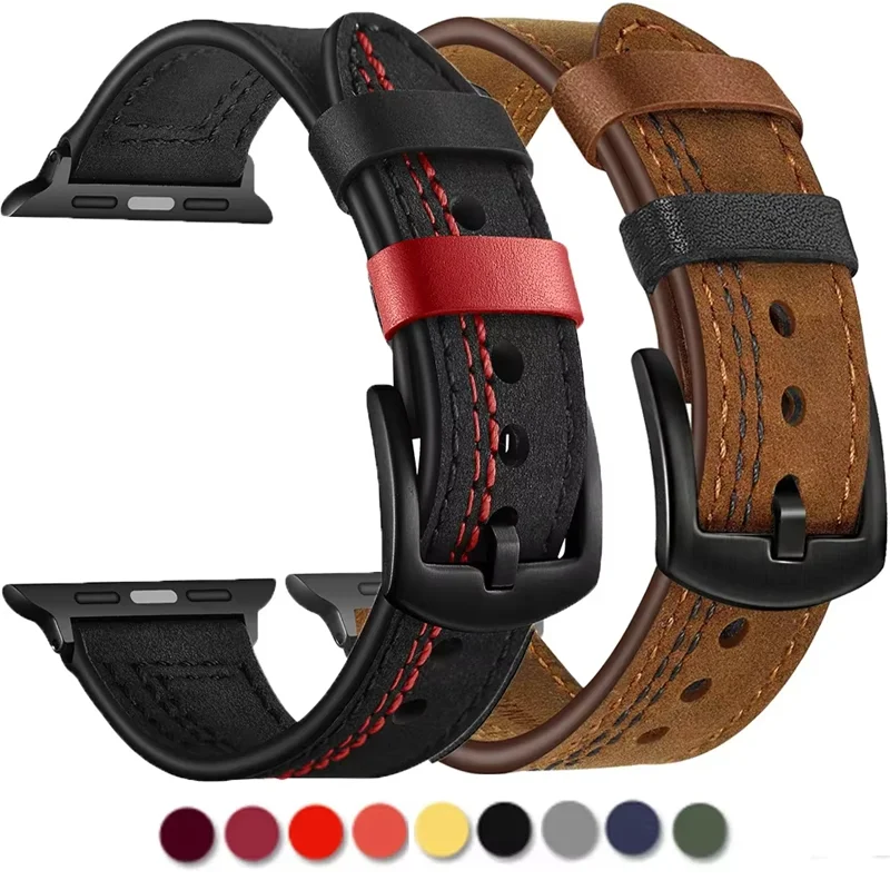 Premium Leather Band for Smartwatches - Elegant Accessory Bracelet