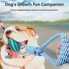 S17fe01aca9884aaeb75f6f9b30fc2421Y.jpg Pet Chew Toy Ball 12-Pack - Braided Rope Dog Toys, Dental Cleaning, Treat Dispenser, Fetch & Tug Play, for Small/Medium Dogs (As