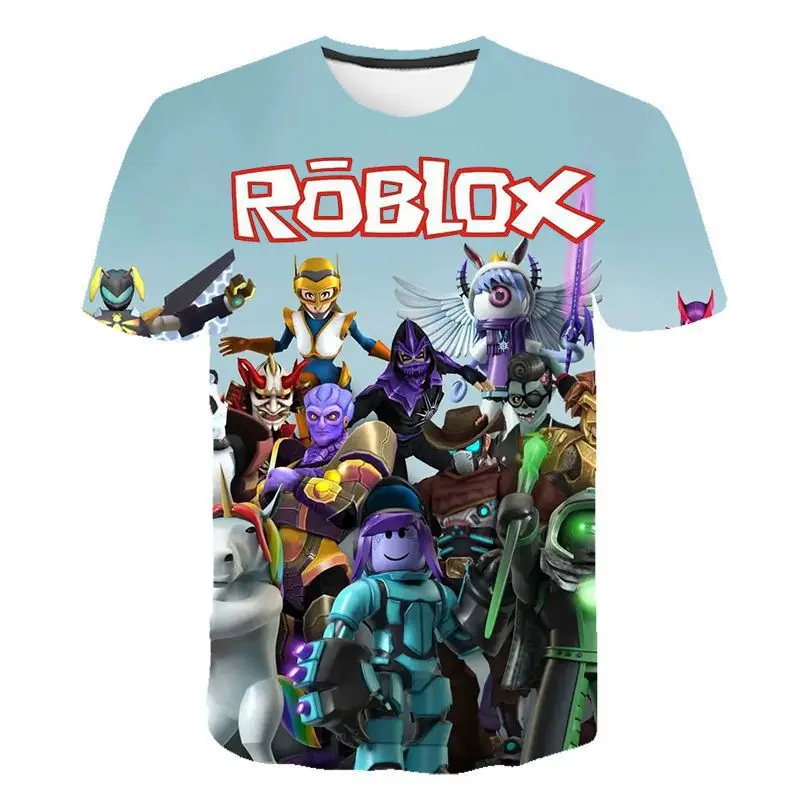 Kids Roblox Printing 3D Casual Summer T-Shirt Boys Girls Short Sleeves  Print Splicing T-shirt O-neck Sport Boys Girls Tops - AliExpress