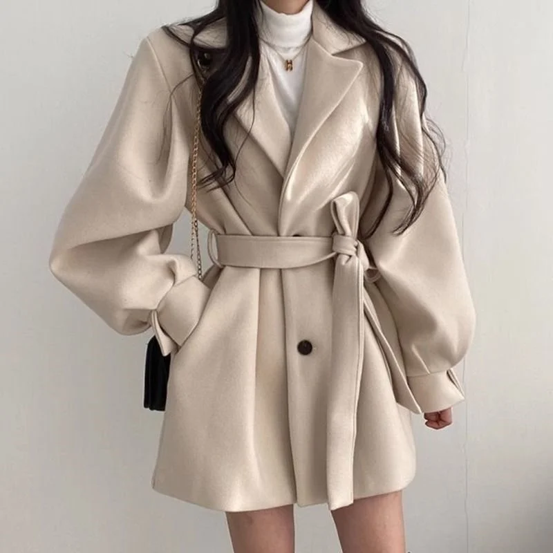 2023 New Dragon Phoenix Woolen Coat Woolen Coat Women's Fashion High End Temperament Versatile Mid length Autumn and Winter Wear