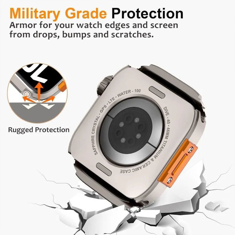 Luxury Alloy Watch Case - Metal & PC Frame Protection Shell Cover for Premium Wearables Accessories