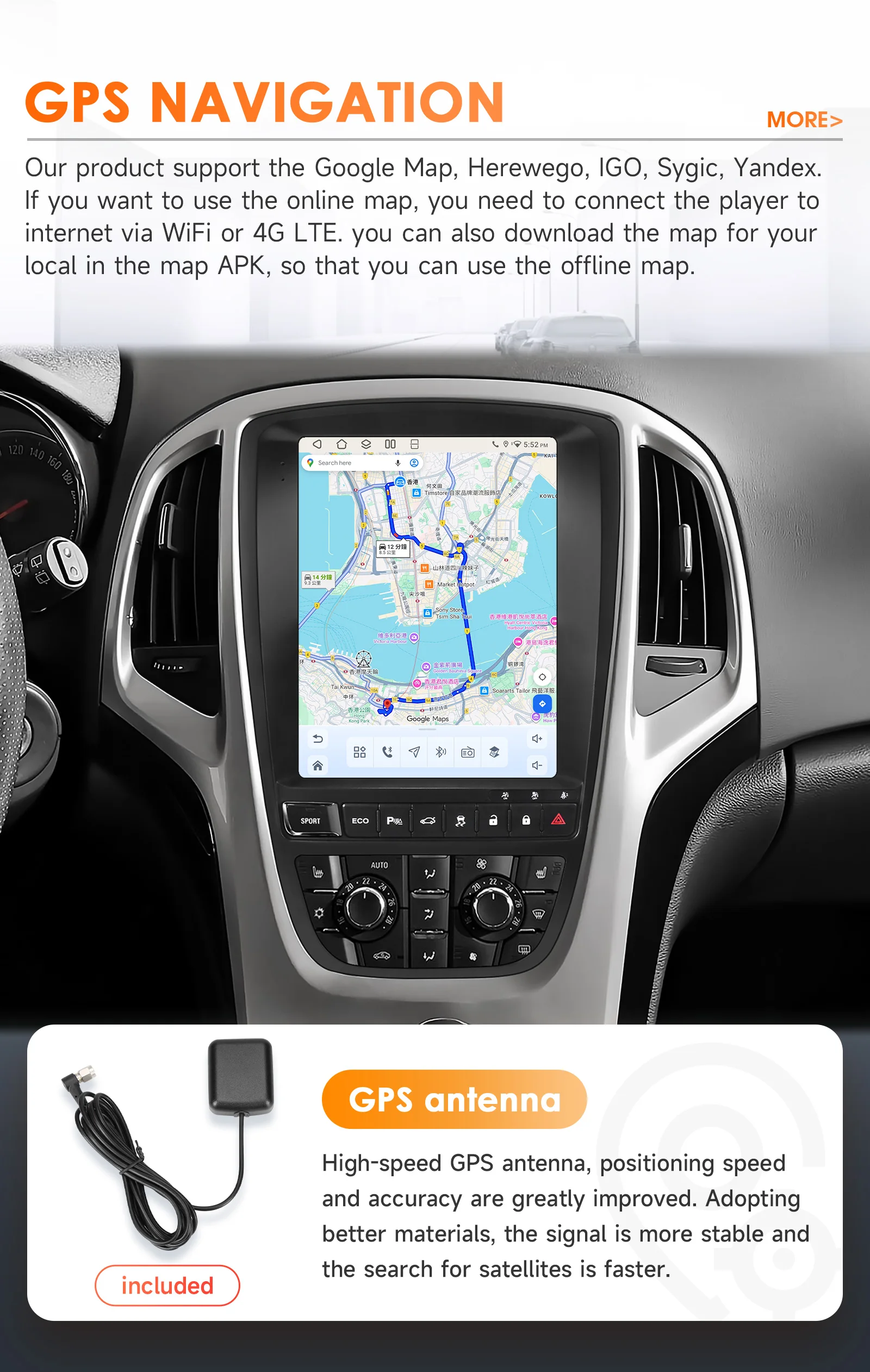 9,7-Zoll-360-Kamera-Android-14-Autoradio für Opel Astra J Buick Verano 2009 - 2015 Multimedia-Player GPS-Stereo 6115 8-Kern-AI-Carplay – Detail 34