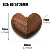 Heart-shaped Ring Box Walnut Wood Proposal Wedding Valentine Rings Storage Free Engraving Logo Personalized Customized Gift 5