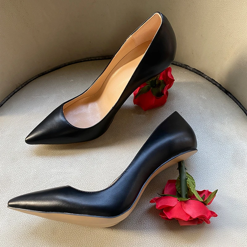 

Rose 10cm Women High Heels Brand Design Large Size Shoes Pointed Toes Women Pumps Lady's Sexy Stiletto Hot Sell 2023 New Shoe