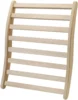 Sauna Backrest,S-Shape Canadian Natural Wood Hemlock Sauna Chair with Back, Non-Toxic Sauna Accessories Bench 2