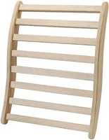 Sauna Backrest,S-Shape Canadian Natural Wood Hemlock Sauna Chair with Back, Non-Toxic Sauna Accessories Bench 2