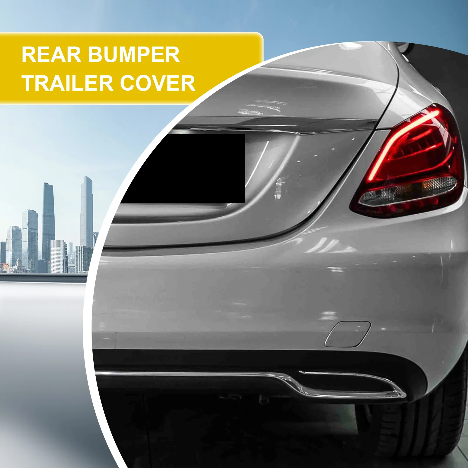 Rear Bumper Tow Hook Cap Towing Eye Cover for Mercedes-Benz C-Class W205 C180 C200 C280 C300 C320 C350 2014-2058850224 car rear bumper hook cover