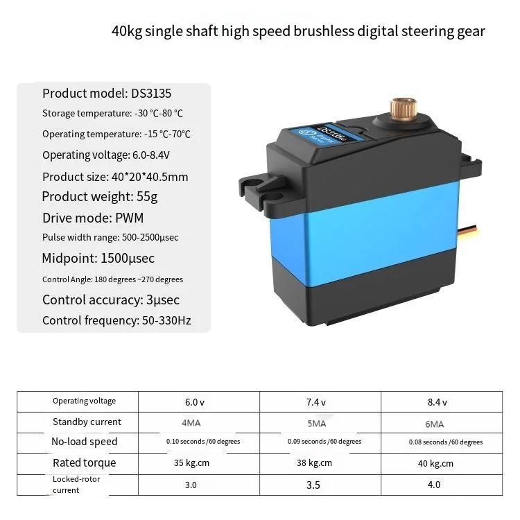 Roboterarm halterung Teil zum Servo ks3518/ks3620/15kg/20kg/25kg/30kg Hochgeschwindigkeits-Metall getriebe Digitales Servo für Roboter-Auto-Arm-Flugzeug – Detail 21