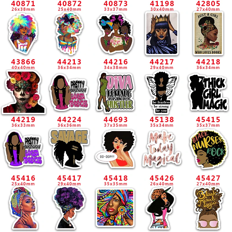Black Girl Magic Resin, Flatback for Hair Bows, Planar Resin Crafts, Resin for DIY, Phone Decorations, PR40871, 10 Pcs