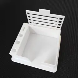 Sticky Note Dispenser with Template and Memo Organizer (WHITE)