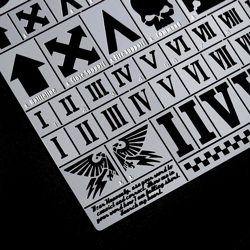 1/32 1/35 Warhammer 40K Star Warrior Tank carrier special identifier Symbol Stainless Stencils Leak Spray Plate 5