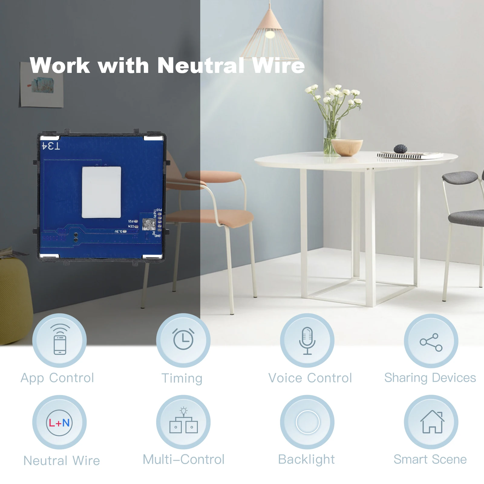 BSEED Wifi 스마트 1/2/3Gang 터치 센서 스위치 기능 부품 금속판이있는 유리 스위치 패널 EU 표준 무료 조합