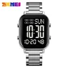 SKMEI 2259 Luxury EL Display Stainless Steel Digital Watch for Men Waterproof Sport Electronic Mens Wristwatch 1859 Reloj Hombre 2
