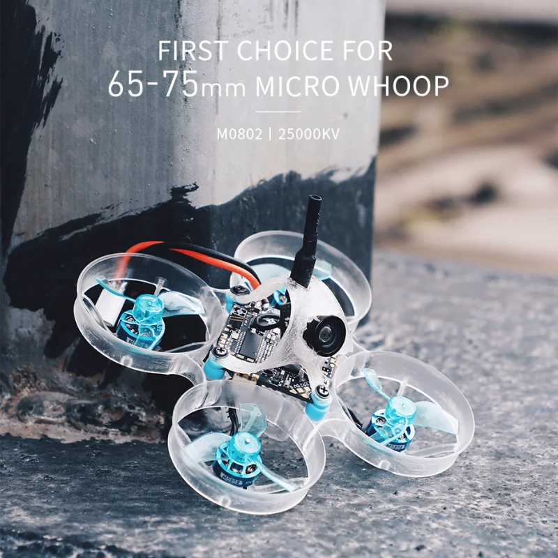 Moteur brushless T-MOTOR M0802II 27000KV pour drone FPV micro Tiny Whoop, avec câbles