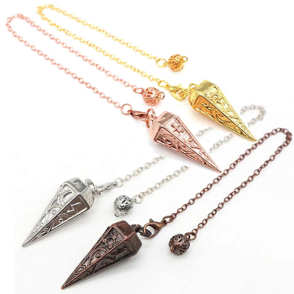 

Copper Plating Pendulum for Divination Dowsing Metal Pendulums Spiritual Meditation Reiki Healing Pendant Pendule Jewelry Gifts