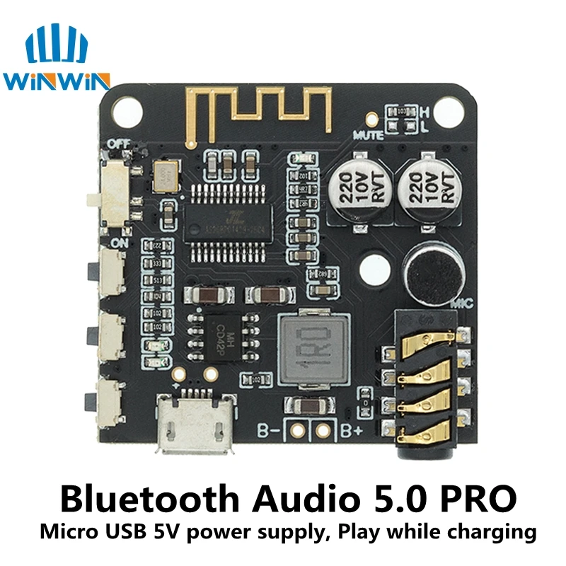 Audio Receiver Board DIY Bluetooth MP3 Lossless Decoder 3.7-5V