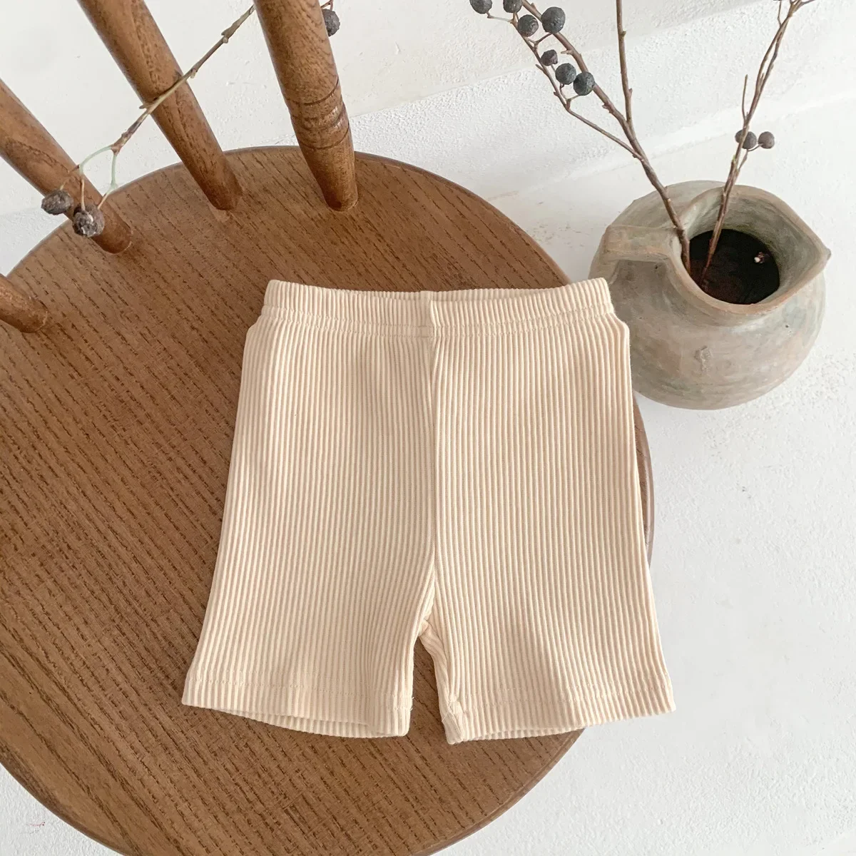 New Summer Children Casual Shorts for Boys and Girls Babies Baby Korean Solid Color Knitted Shorts Teenage Girls Clothing