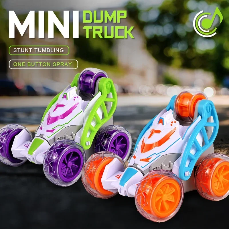 

Remote Control Car Mini Stunt Dumper Charging Spray Ultra High-speed Car Lights 360 ° Tumbling Car Children's Boy Toy Car