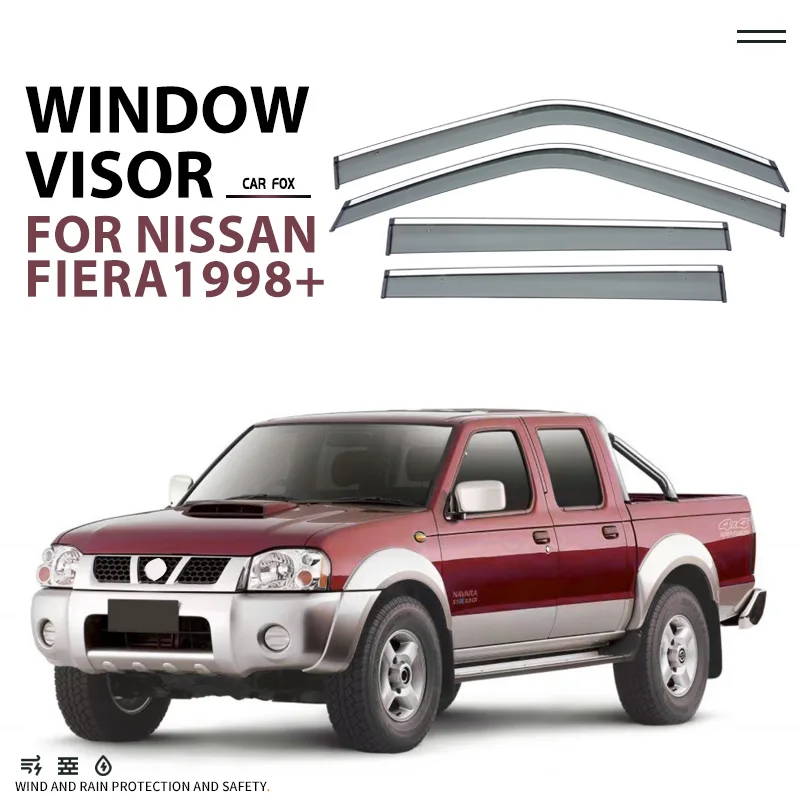 

For NISSAN Fiera D22 1998+ Plastic Window Visor Vent Shades Sun Rain Deflector Guard For NISSANNISSAN Fiera D22 1998+