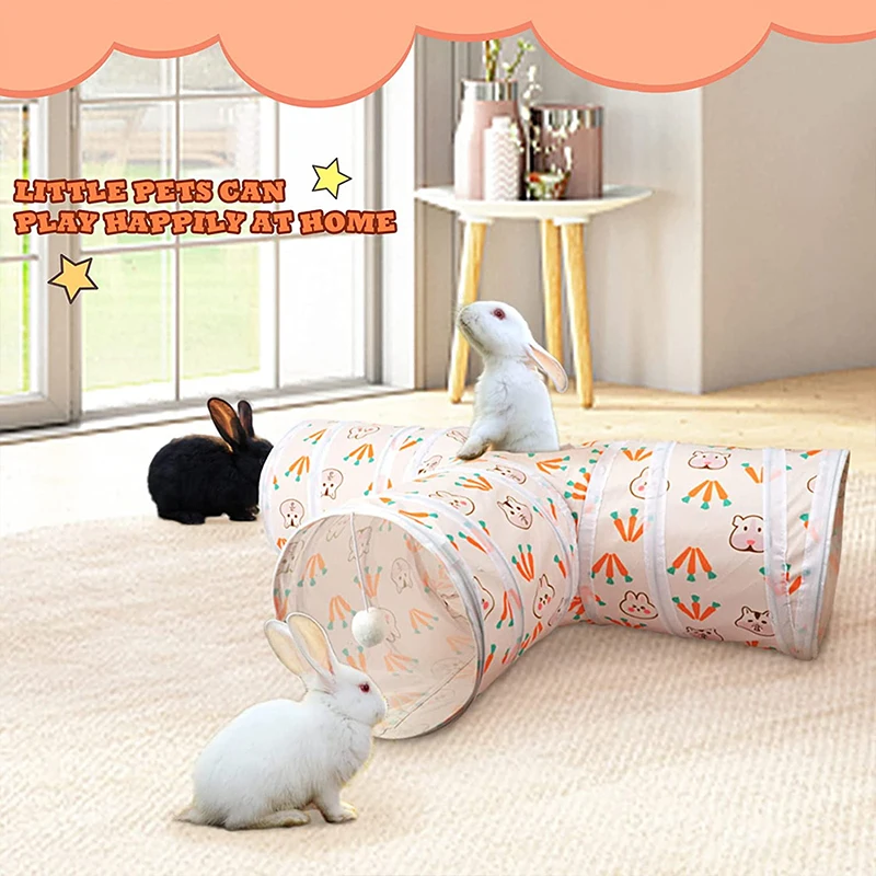 Small Pet Tunnel Cats Tunnel Foldable Pet Cat Toys Training Interactive Fun Tube For Puppy Kitten Rabbit Bunny
