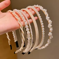 5 Pieces of Girls' Princess Hair Accessories, Children's Imitation Pearl Hairbands, Birthday Hairpins, Baby Flower Girl Headbands 4