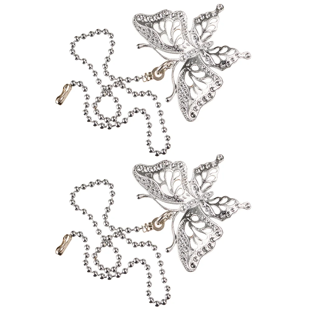 2 Pcs Ceiling Fan Pendant Lamp Pulling Hanging Decoration Chain Extender for Extension