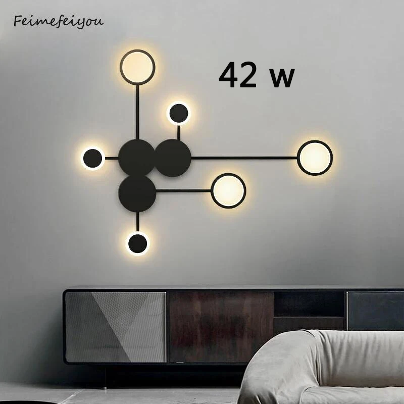 Nordic Modern Wall Lamp Led Minimalist Wall Light  Living Room Bedroom Staircase Light Home Decoration Bedside Wall Sconce Lamps