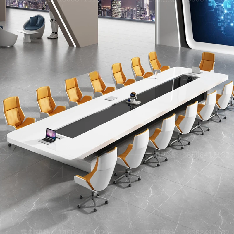 Beauty Work Meeting Table Keyboard Wood Gaming Standing Tables Electric White Tables De Conference Office Furniture OK50HY