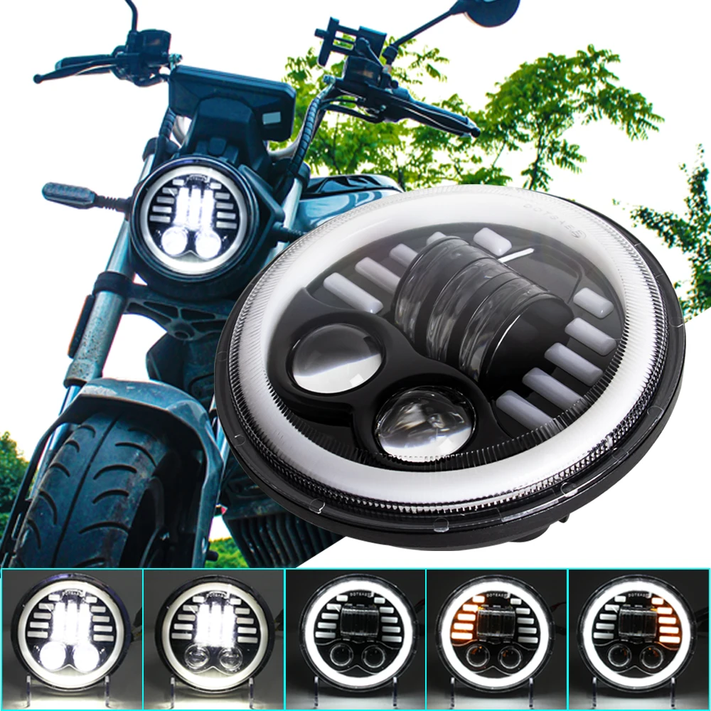 Moto 5.75 Pollici Led Faro Per Harley Sportster Iron 883 Dyna Triumph Street Speed Triple 5 3/4 "H4 Faro Per Bmw