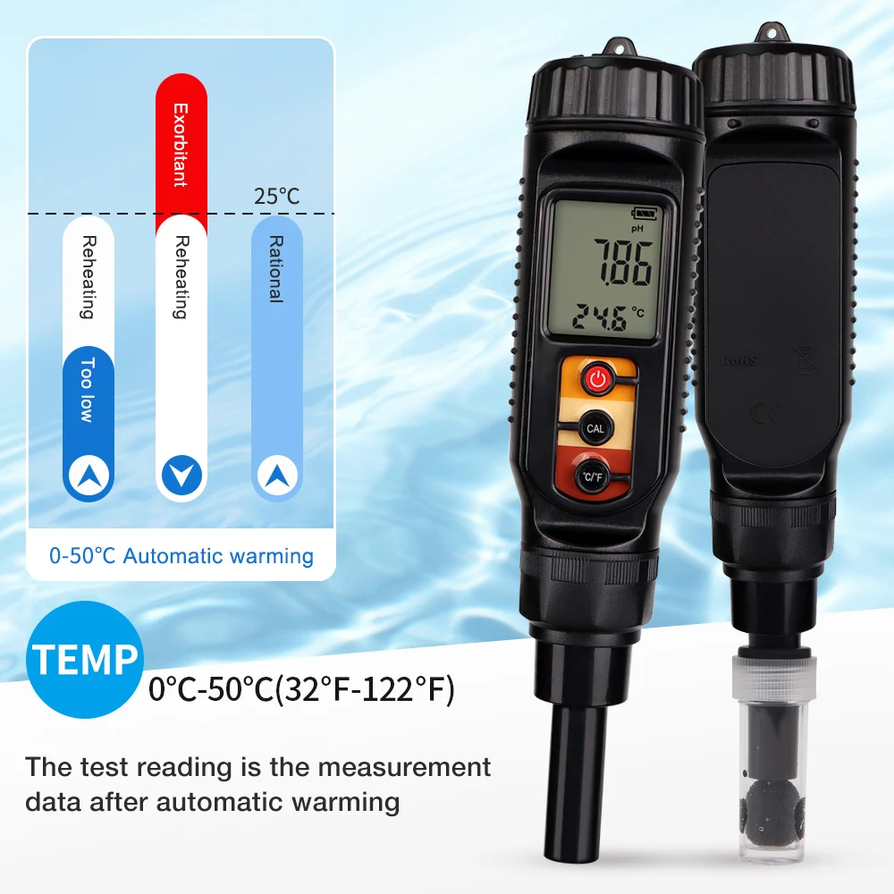Flat Probe Digital Food PH Meter Soil PH Tester Acidity Tester
