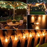 G40 ในร่มกลางแจ้ง String Light E12 ซ็อกเก็ต EU ปลั๊ก 220V เชื่อมต่อหรี่แสงได้ Vintage Fairy Light สําหรับ Backyard Patio Decor 6