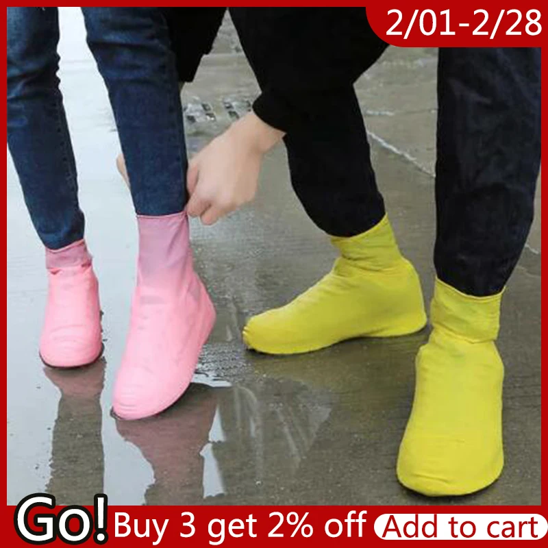 Eenzaamheid Roestig Sta in plaats daarvan op 1 Paar Herbruikbare Latex Waterdichte Regen Schoenen Covers Antislip Rubber  Rain Boot Overschoenen Outdoor Wandelschoenen Accessoires|Schoen  beschermers| - AliExpress