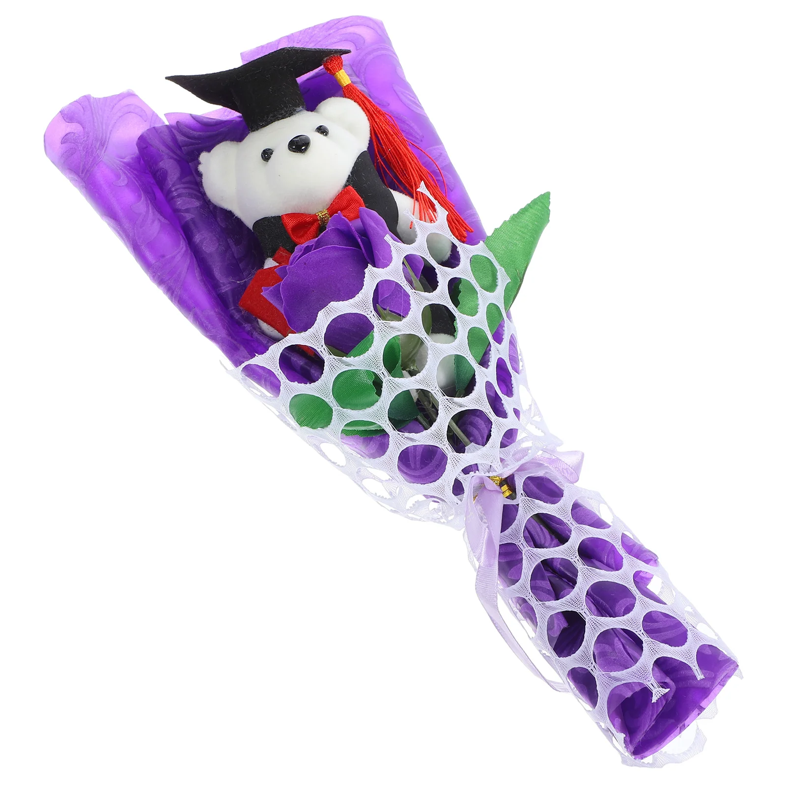 

Bear Bouquet Gifts Graduation Decor Adorable Cloth Graduates Accessories Banquet