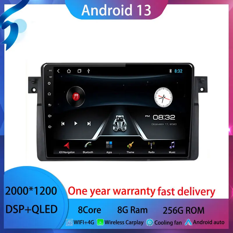 

Android 13 For BMW 3-Series 3 Series E46 1998 - 2006 Car Radio Multimedia Video Player Android auto wireless adapter