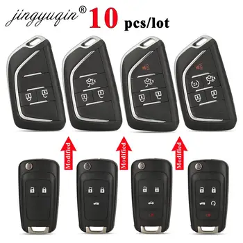 Keyforkess 10pcs custodia a conchiglia con chiave a distanza modificata per Chevrolet Cruze Epica Camaro Impala Malibu Opel Astra Insignia Vauxhall Buick