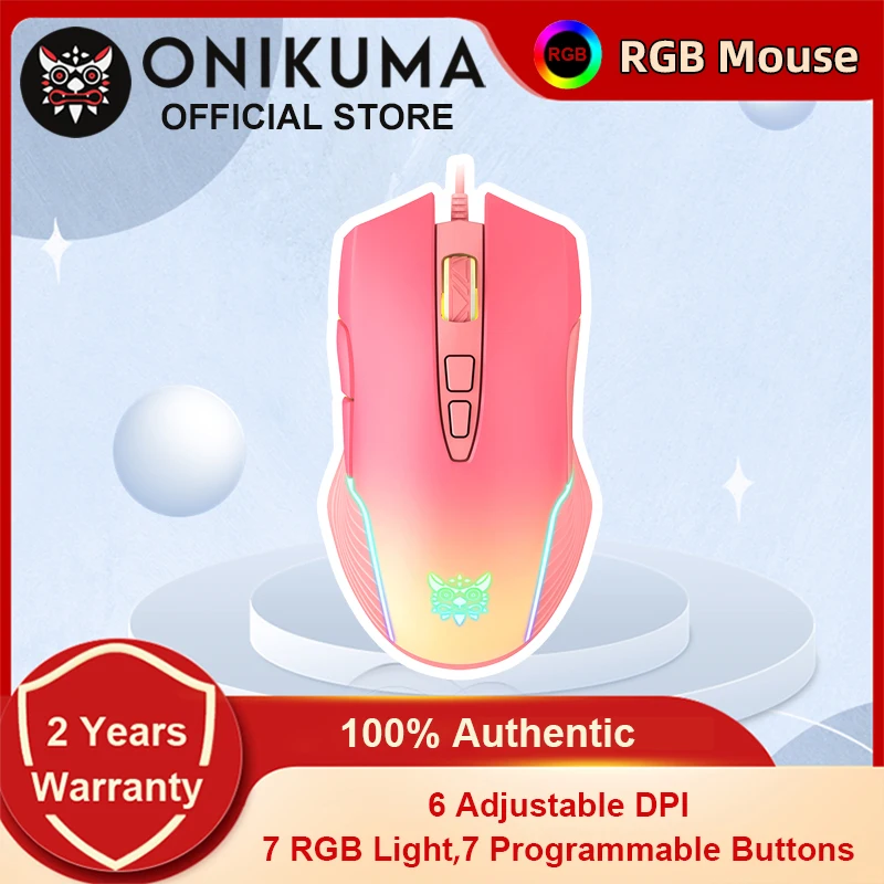 

Проводная мышь ONIKUMA CW905, 7 регулируемых кнопок, 6400 DPI