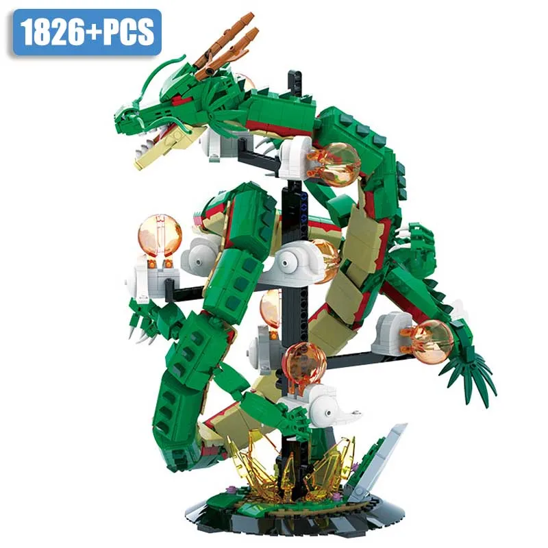 MOC 1826pcs Dragon Japanese Anime Character Bricks Model Balls