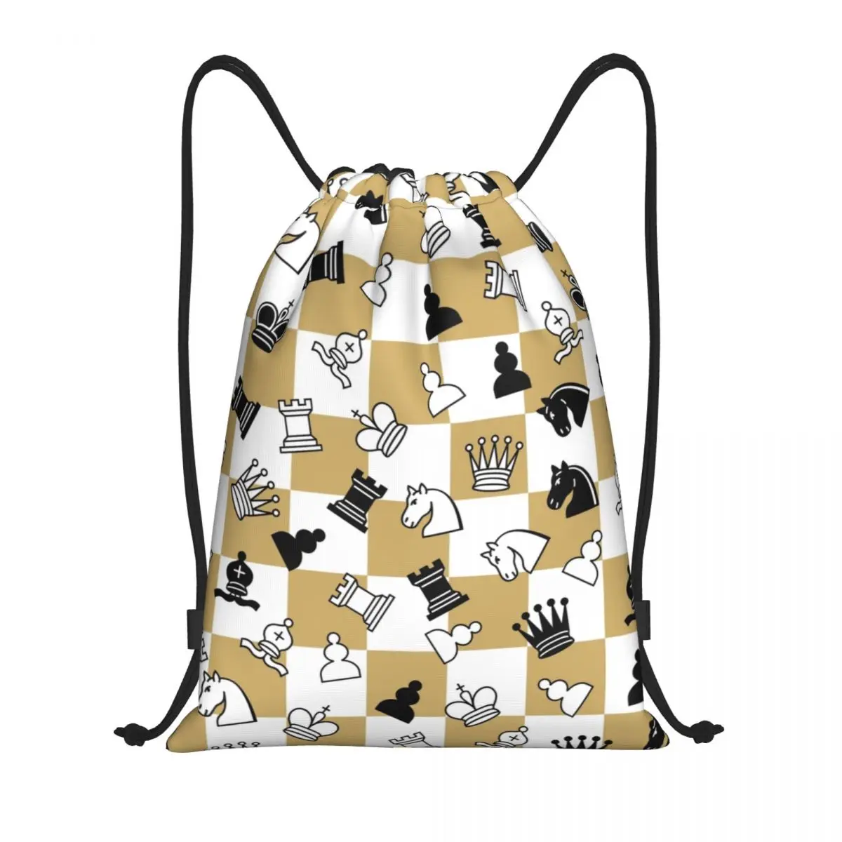 

Custom Chess Game Drawstring Backpack Bags Women Men Lightweight Chessboard Board Game Gym Sports Sackpack Sacks for Shopping