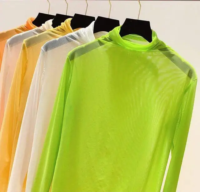 neon sheer shirt