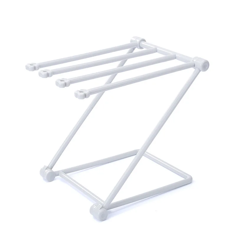 Plastic Foldable Kitchen Towel Rack Storage Shelf