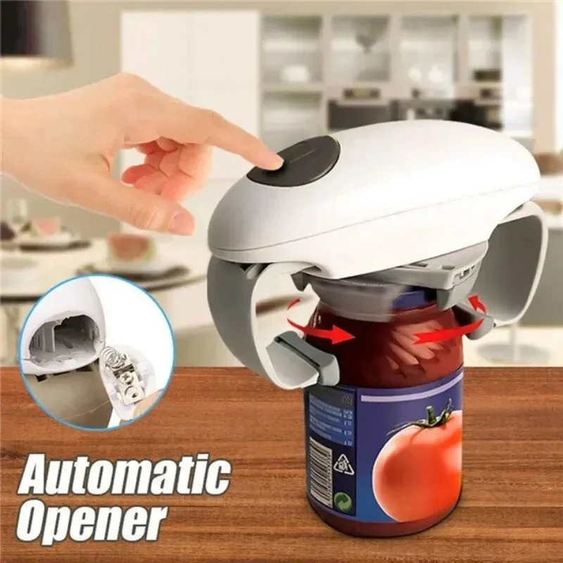 Electric Can Opener Smooth Edge Practical Automatic Jar Bottle Openers Double ear can opener kitchen glass can opener 2