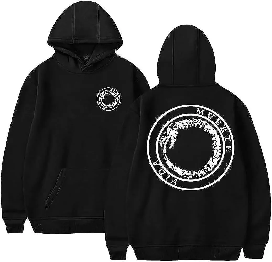 

Camisola de manga comprida masculina e feminina com capuz, Canserbero Vida Muerte Merch Hoodies, Streetwear doc, novo logo,