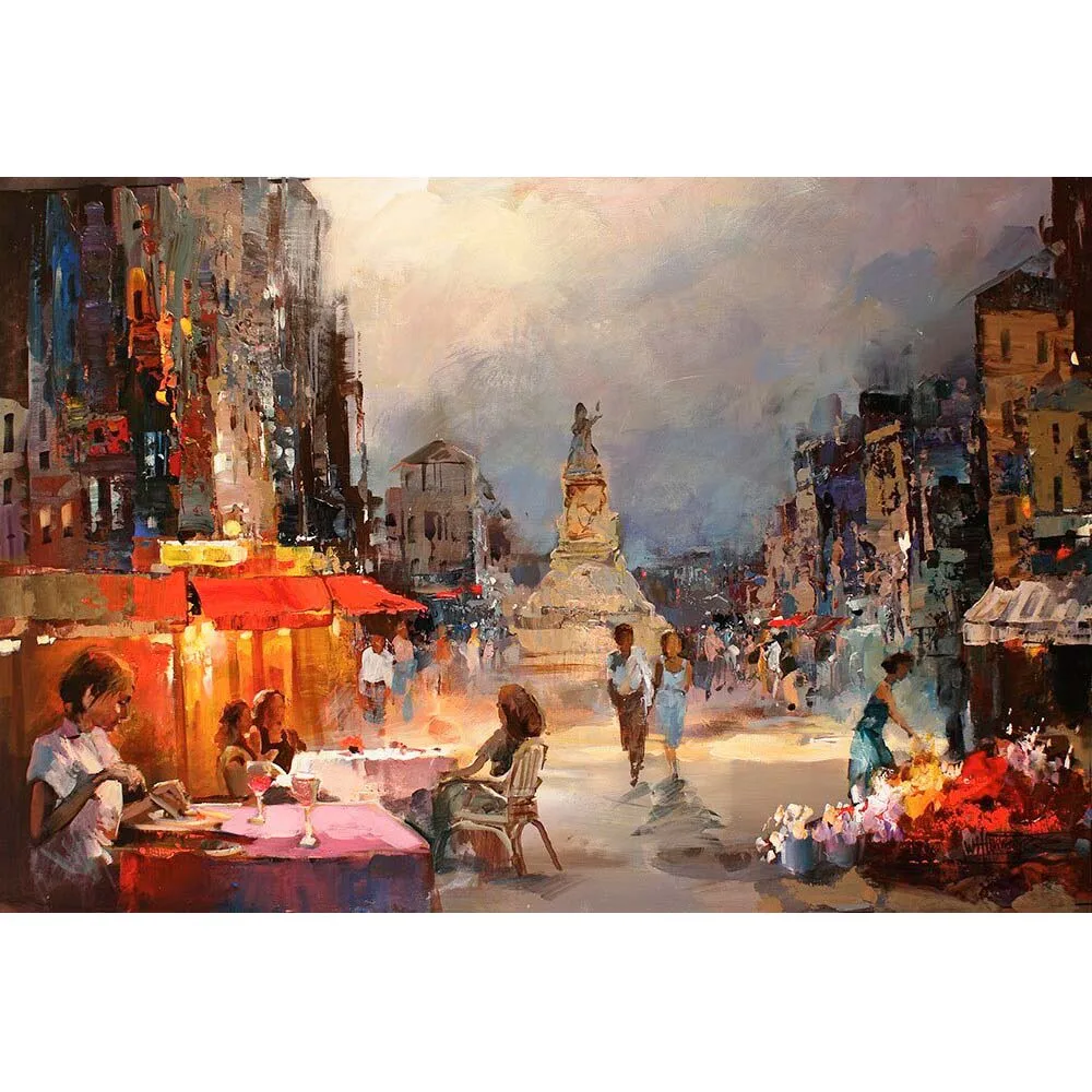 

Картина маслом Willem Haenraets, картина маслом в уличном Париже, картины на холсте, ручная роспись, Репродукция известной картины