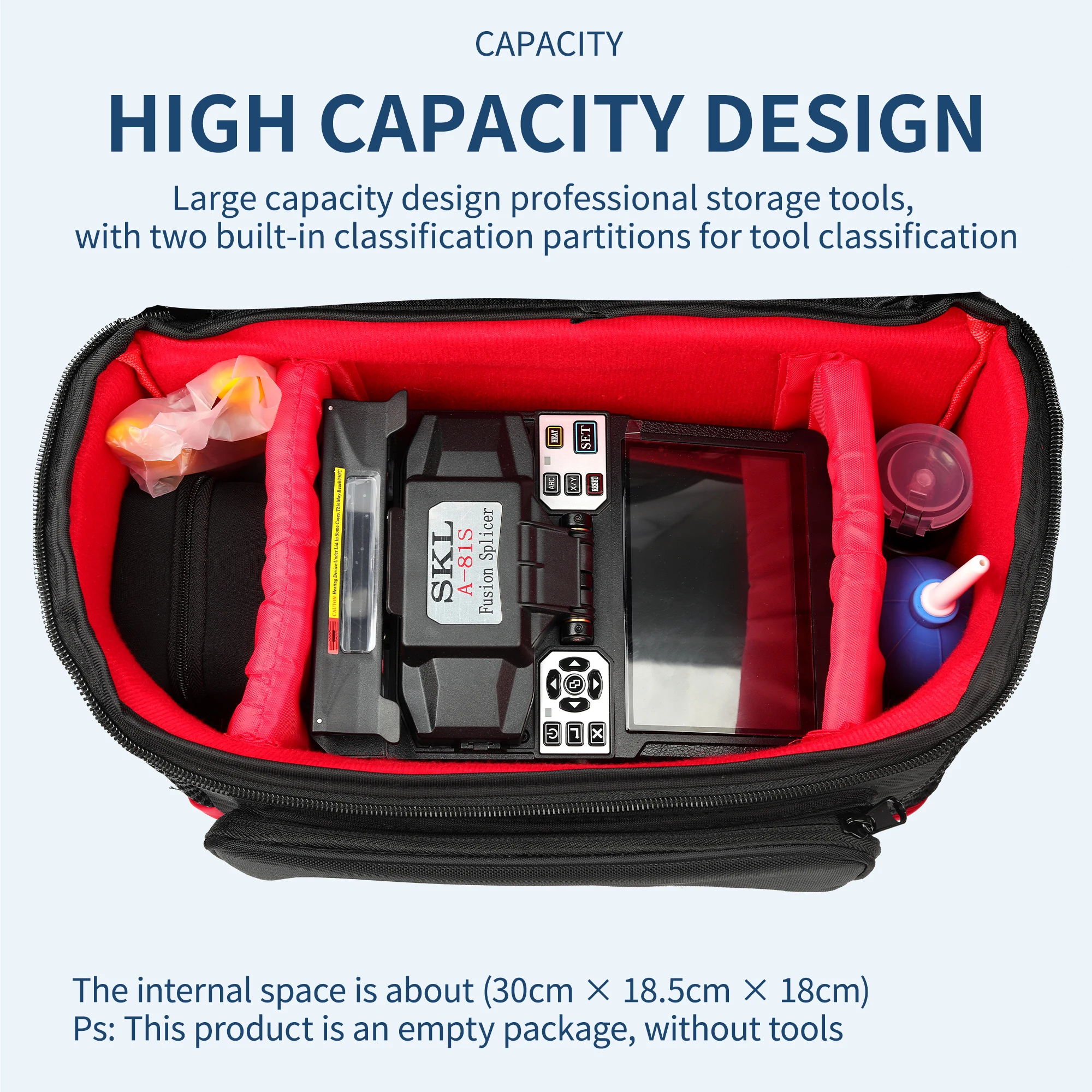 KELUSHI Handbag optical fiber welding splicing machine/camera special wear-resistant waterproof empty packaging tool