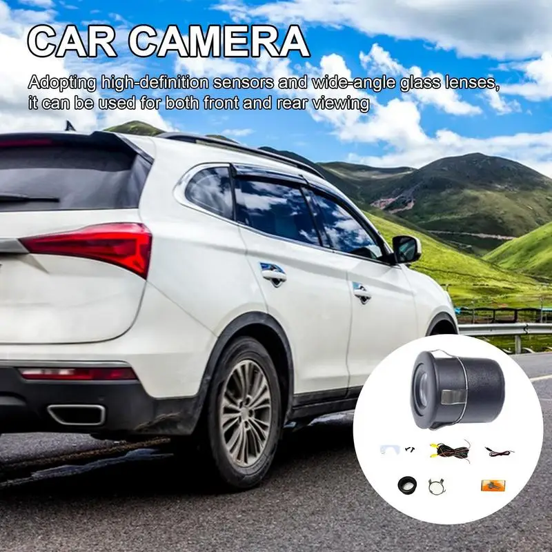 Car Backup Camera 150-Degree Wide View LED Reverse Camera Rear Front Side Reverse Camera Night Vision Reverse Rear View Backup