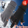 Winter Thickened Fleece Gloves Finger Flap Clickable Screen Glove Men Women Outdoors Skiing Cycling Motorcycle Sports Mittens 3