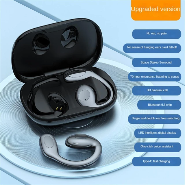 Auriculares inalámbricos con Bluetooth, audífonos pequeños con cancelación  de ruido, estéreo, versión en inglés - AliExpress