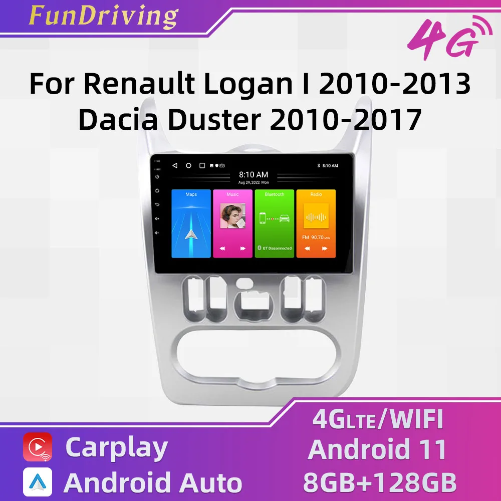 Radio con GPS para coche, reproductor Multimedia con Android, 2 Din